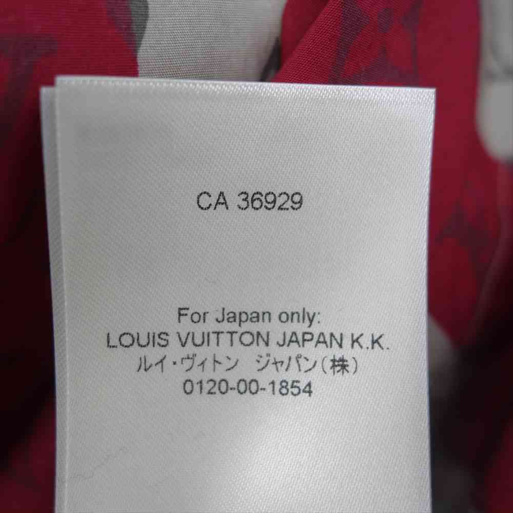 LOUIS VUITTON ルイ・ヴィトン 1A9GUD NIGO RM221M JB8 HMS05W ニゴー モノグラム トランクストライプ ショートスリーブ 半袖シャツ ダークレッド×グレー系 XL【新古品】【未使用】【中古】