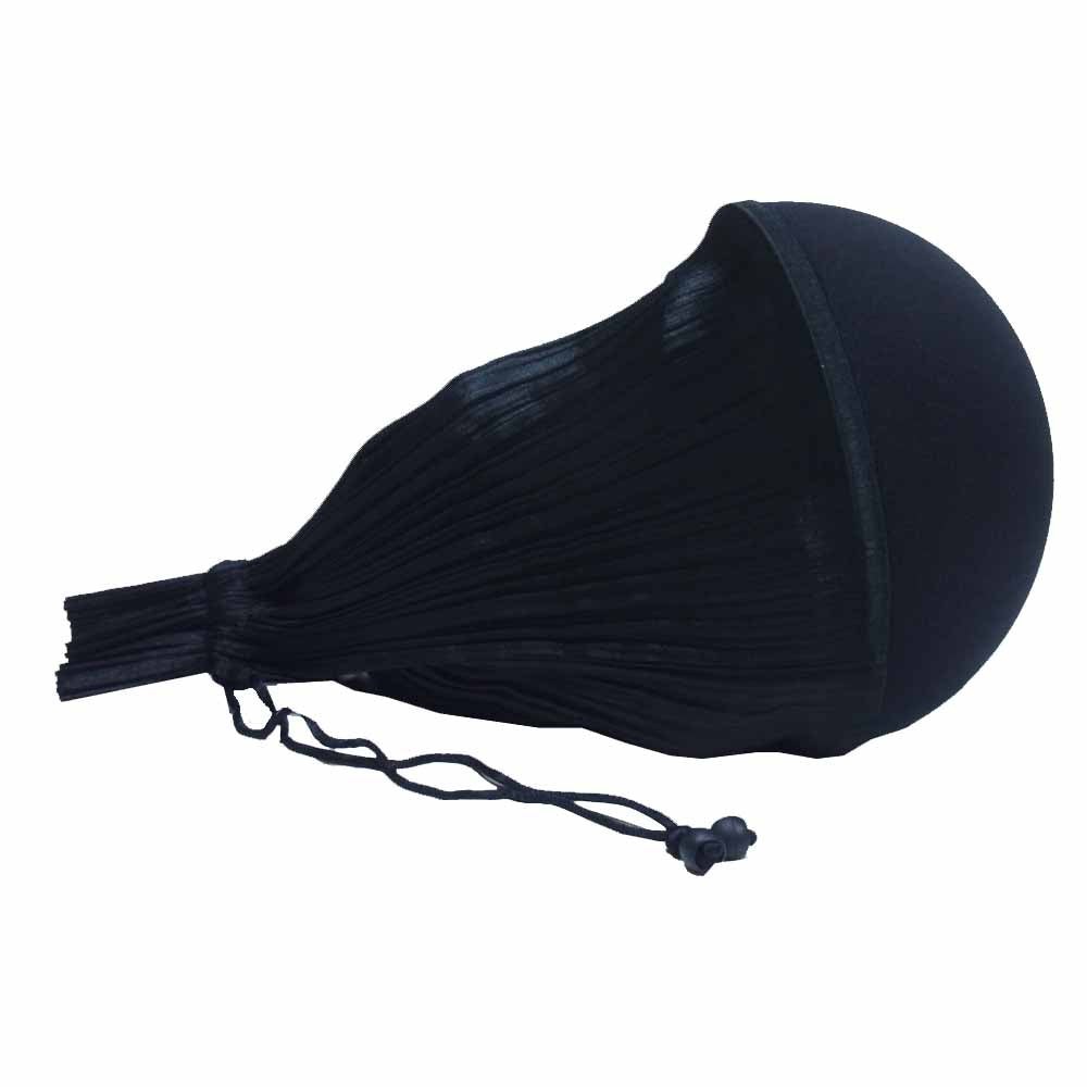 PLEATS PLEASE プリーツプリーズ イッセイミヤケ プリーツ加工 円形 ボール ポーチ 巾着 ブラック系【中古】