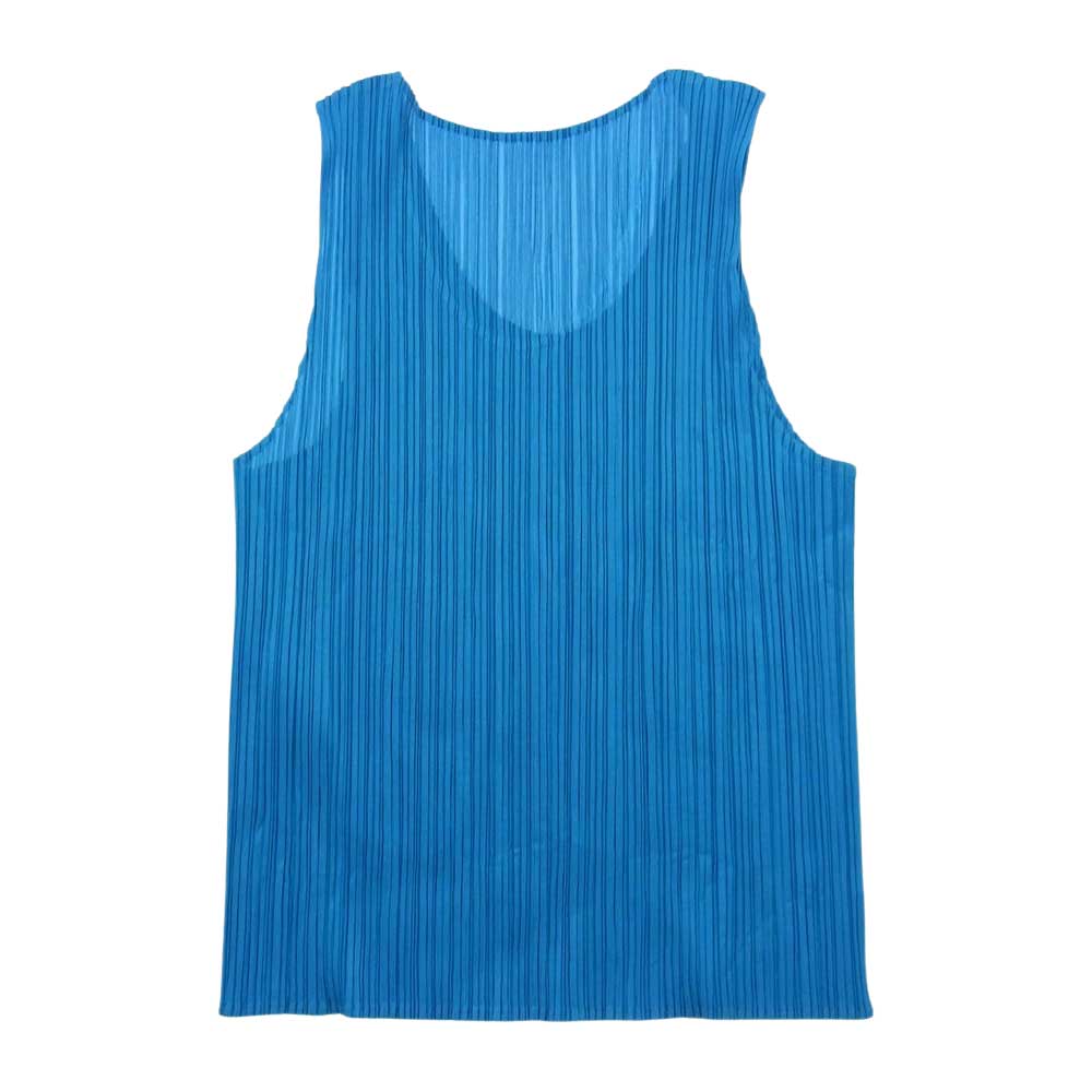 PLEATS PLEASE プリーツプリーズ イッセイミヤケ PP73-JK628 プリーツ加工 ノースリーブ カットソー 緑青系 3【美品】【中古】
