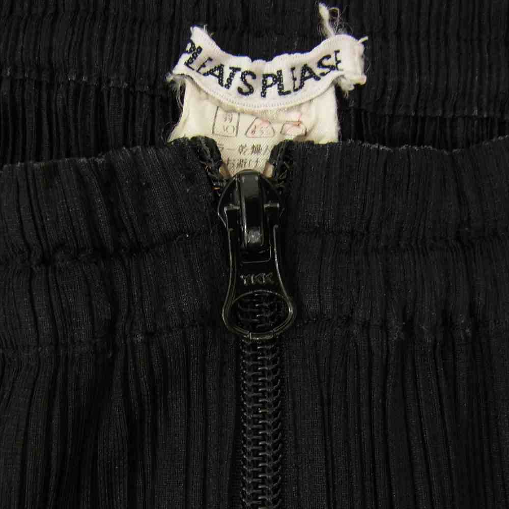 PLEATS PLEASE プリーツプリーズ イッセイミヤケ PP04-JG370 プリーツ加工 ジップ ロング スカート ブラック ブラック系 3【中古】