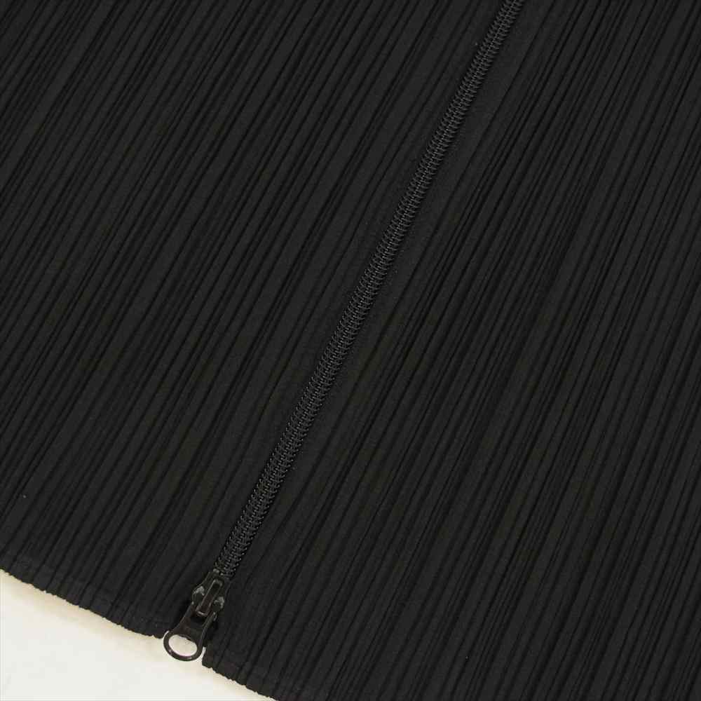 PLEATS PLEASE プリーツプリーズ イッセイミヤケ PP04-JG370 プリーツ加工 ジップ ロング スカート ブラック ブラック系 3【中古】