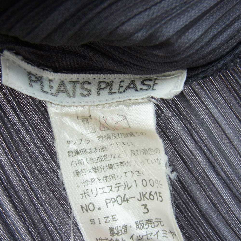 PLEATS PLEASE プリーツプリーズ イッセイミヤケ PP04-JK615 プリーツ加工 スリット ロング ノースリーブ カットソー グレー系 3【中古】
