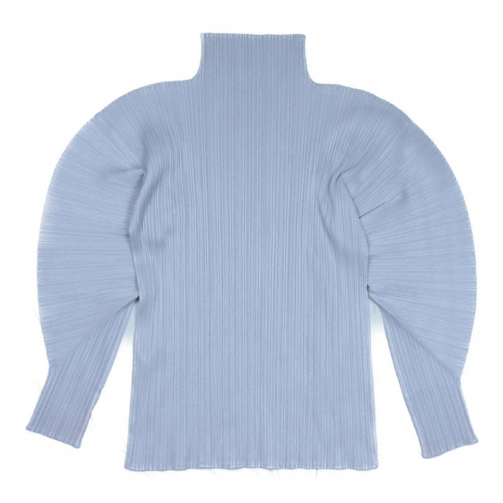 PLEATS PLEASE プリーツプリーズ イッセイミヤケ PP51-JK808 プリーツ加工 ボトルネック カットソー 長袖 グレー系 3【中古】