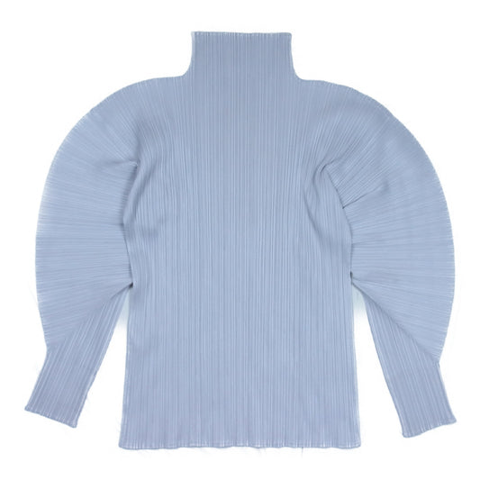 PLEATS PLEASE プリーツプリーズ イッセイミヤケ PP51-JK808 プリーツ加工 ボトルネック カットソー 長袖 グレー系 3【中古】