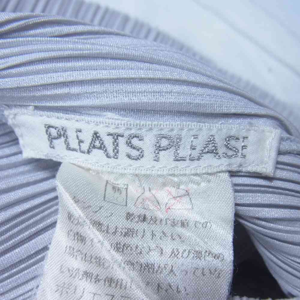 PLEATS PLEASE プリーツプリーズ イッセイミヤケ PP51-JK808 プリーツ加工 ボトルネック カットソー 長袖 グレー系 3【中古】