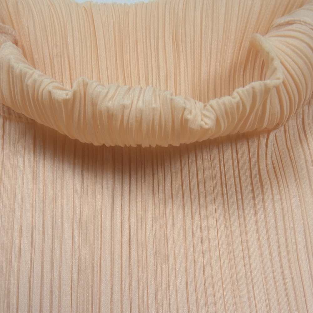 PLEATS PLEASE プリーツプリーズ イッセイミヤケ PP61-JK204 プリーツ加工 ボトルネック カットソー 長袖 オレンジ系 F【中古】