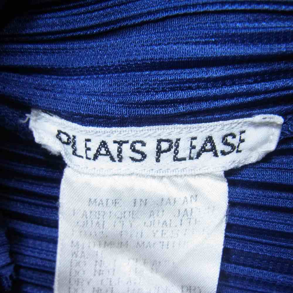 PLEATS PLEASE プリーツプリーズ イッセイミヤケ PP83-JE385 プリーツ加工 ノースリーブ ジップ カットソー ブルー系 3【中古】