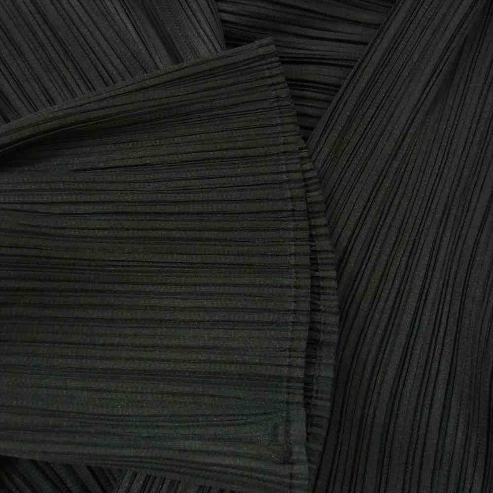 PLEATS PLEASE プリーツプリーズ イッセイミヤケ PP91-JD052 プリーツ加工 変形 横プリーツ ボレロ カーディガン  ブラック系 3【美品】【中古】