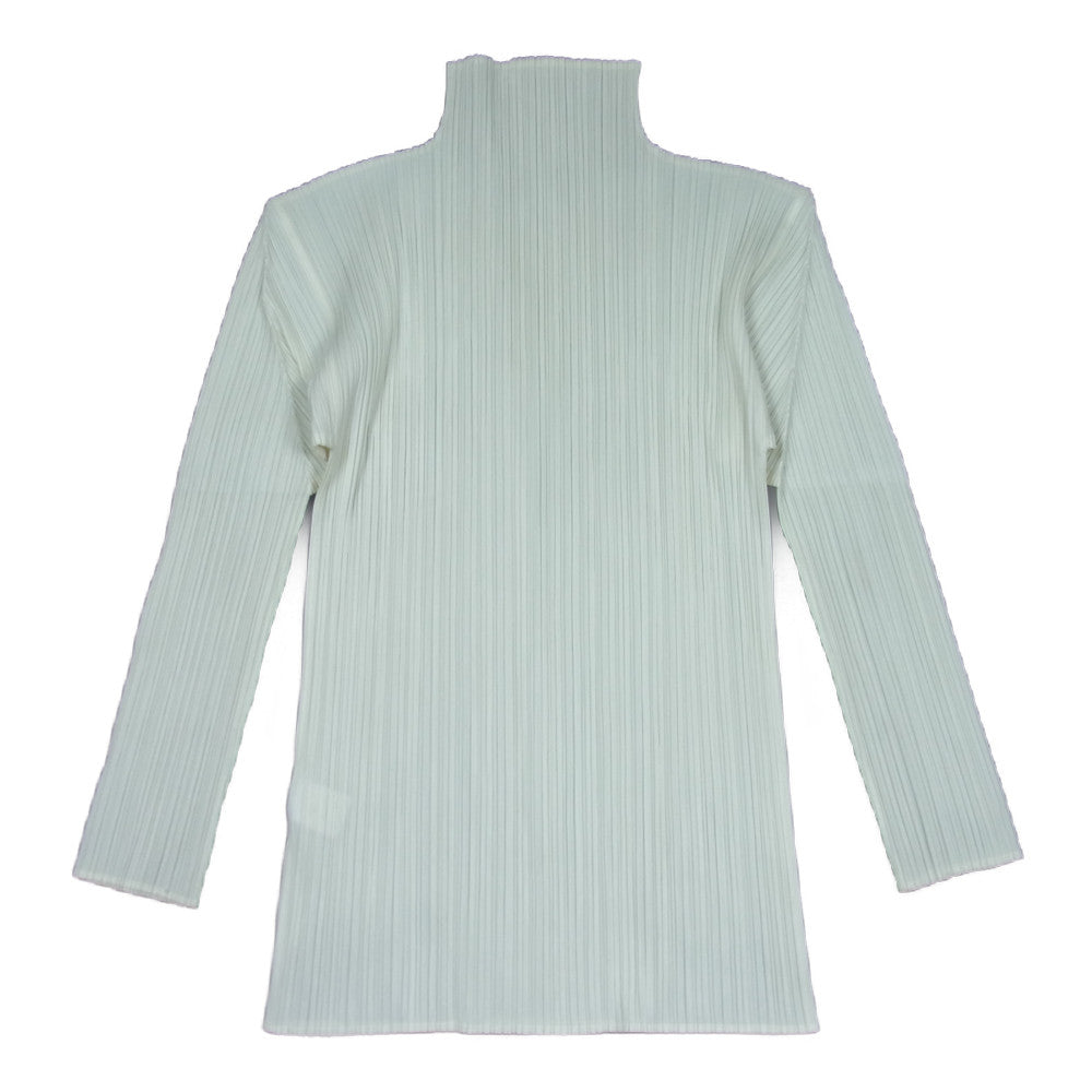PLEATS PLEASE プリーツプリーズ イッセイミヤケ PP05-JK604 プリーツ加工 ボトルネック カットソー 長袖 オフホワイト系 L【中古】
