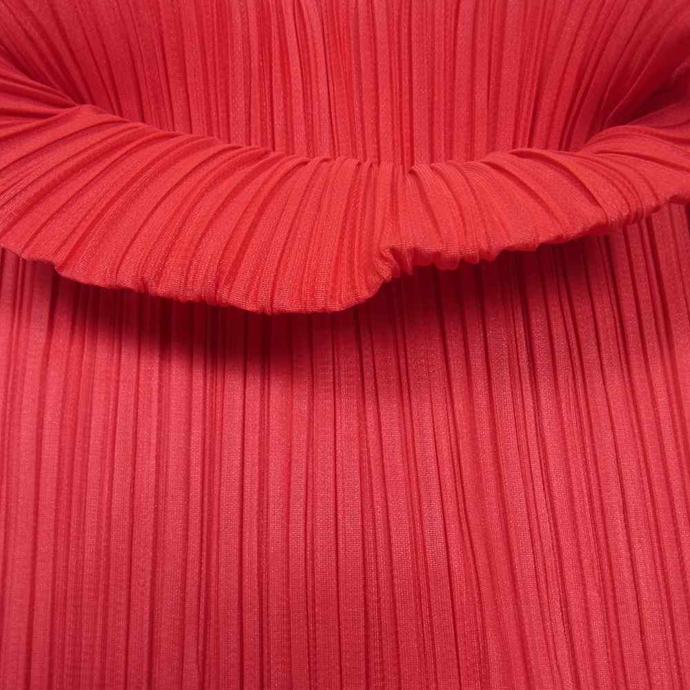 PLEATS PLEASE プリーツプリーズ イッセイミヤケ PP04-JK604 プリーツ加工 ボトルネック カットソー 長袖 レッド系 4【中古】