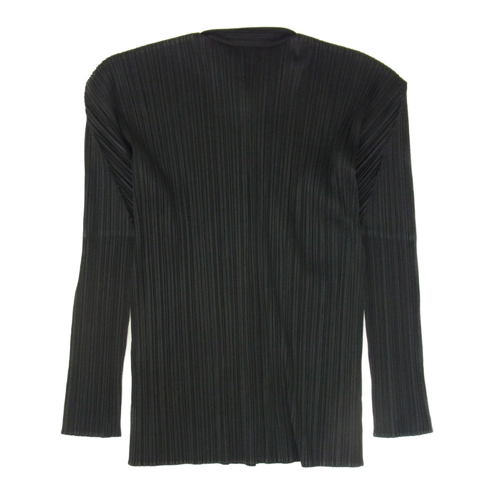PLEATS PLEASE プリーツプリーズ イッセイミヤケ PP81-JD592 プリーツ加工 ブラウス 長袖 ブラック系 4【中古】