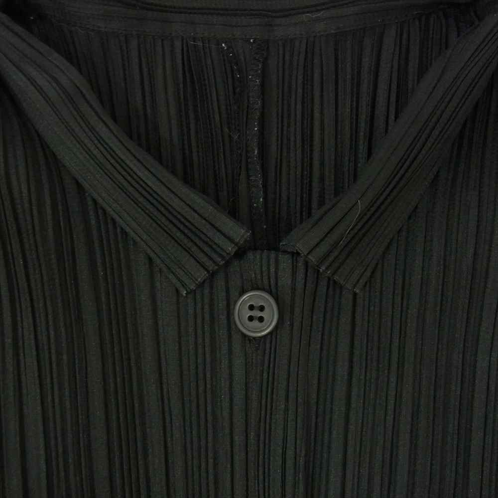 PLEATS PLEASE プリーツプリーズ イッセイミヤケ PP81-JD592 プリーツ加工 ブラウス 長袖 ブラック系 4【中古】