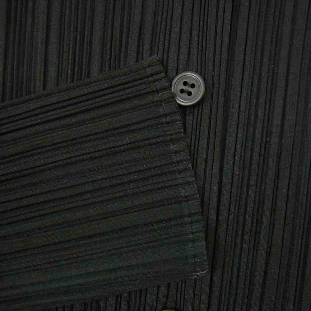 PLEATS PLEASE プリーツプリーズ イッセイミヤケ PP81-JD592 プリーツ加工 ブラウス 長袖 ブラック系 4【中古】