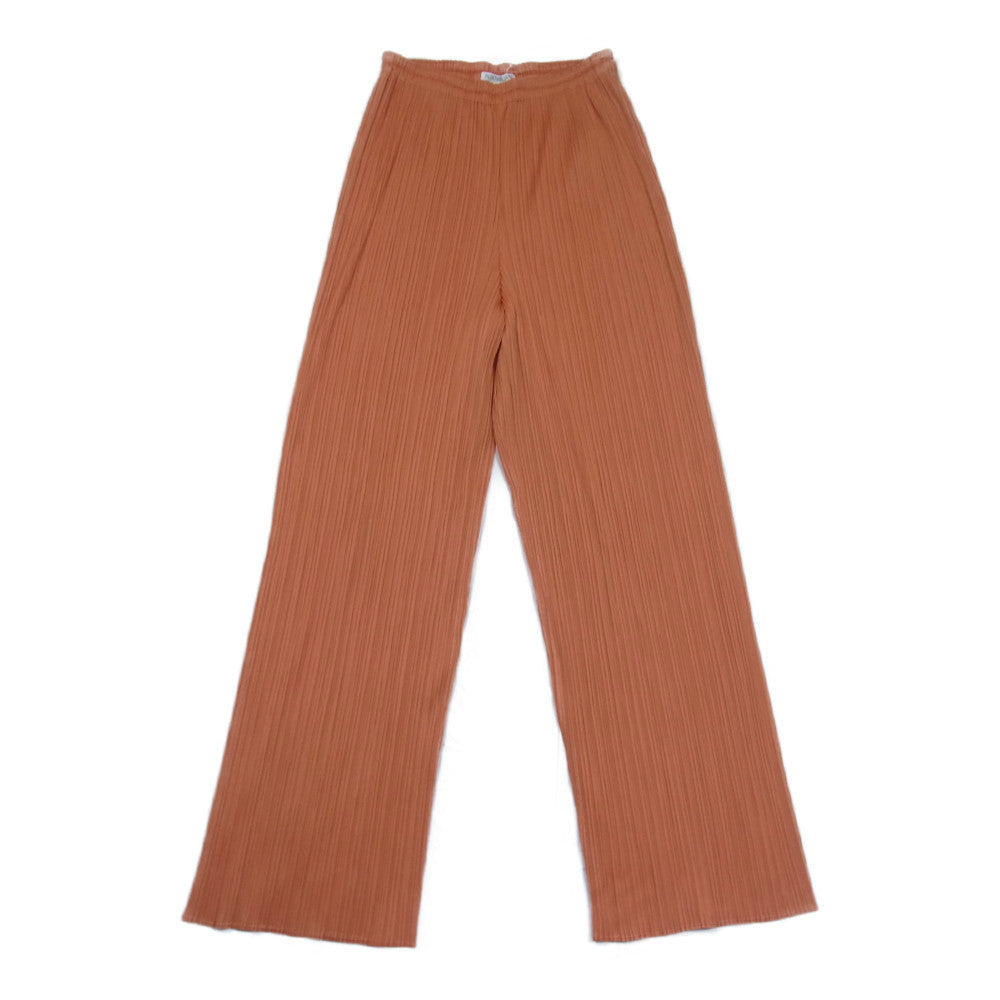 PLEATS PLEASE プリーツプリーズ イッセイミヤケ PP61-JF243 プリーツ加工 ストレート パンツ オレンジピンク系 3【美品】【中古】