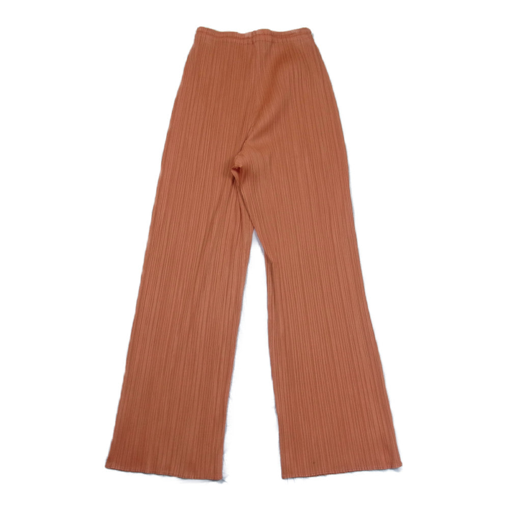 PLEATS PLEASE プリーツプリーズ イッセイミヤケ PP61-JF243 プリーツ加工 ストレート パンツ オレンジピンク系 3【美品】【中古】