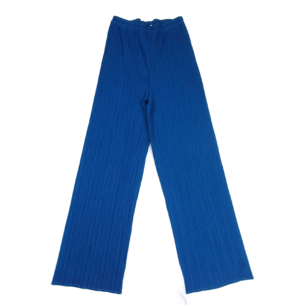 PLEATS PLEASE プリーツプリーズ イッセイミヤケ PP73-JF143 プリーツ加工 ストレートパンツ ブルー系 3【中古】