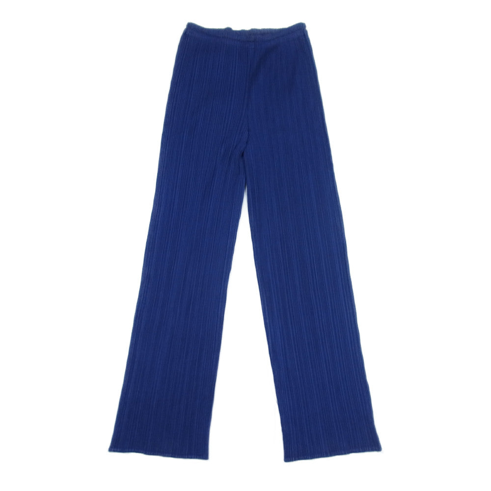 PLEATS PLEASE プリーツプリーズ イッセイミヤケ PP83-JF143 プリーツ加工 ストレートパンツ ネイビー系 3【中古】