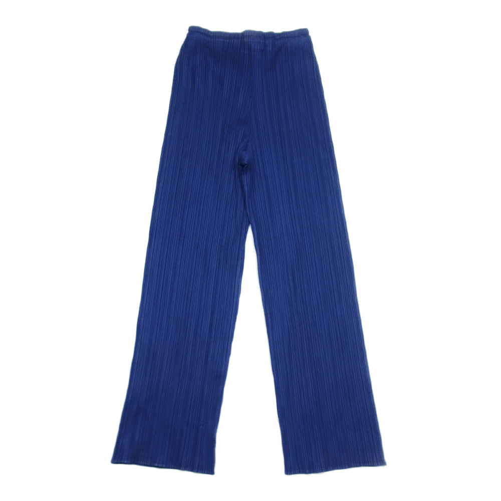 PLEATS PLEASE プリーツプリーズ イッセイミヤケ PP83-JF143 プリーツ加工 ストレートパンツ ネイビー系 3【中古】