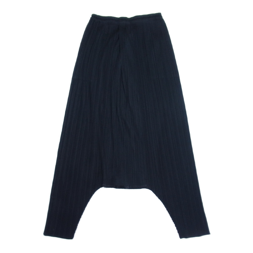 PLEATS PLEASE プリーツプリーズ イッセイミヤケ PP91-JF051 プリーツ加工 サルエルパンツ ブラック系 3【美品】【中古】