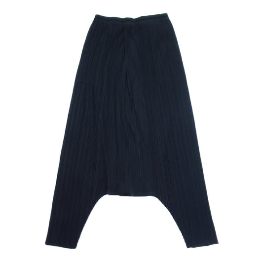 PLEATS PLEASE プリーツプリーズ イッセイミヤケ PP91-JF051 プリーツ加工 サルエルパンツ ブラック系 3【美品】【中古】