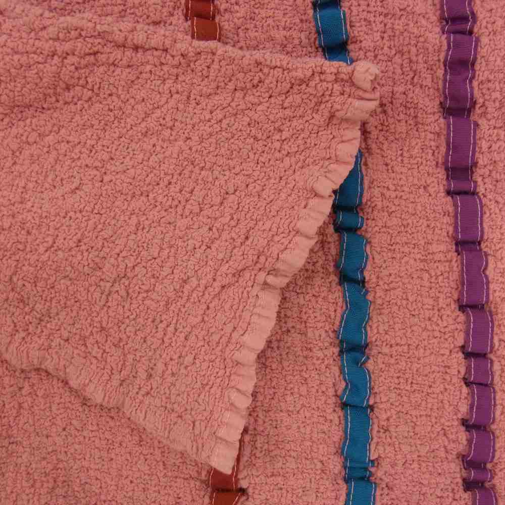 ISSEY MIYAKE イッセイミヤケ me ミー MI44FM514 リボンテープ付き 縮緬 ハイネック カットソー ピンク系 サイズ表記無【中古】