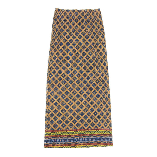 PLEATS PLEASE プリーツプリーズ イッセイミヤケ PP86-JK913 プリーツ加工 エスニック柄 ロングスカート マルチカラー系 3【美品】【中古】