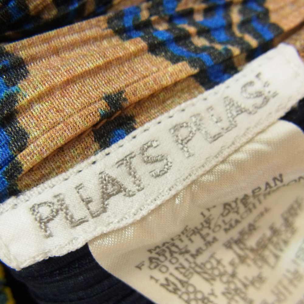 PLEATS PLEASE プリーツプリーズ イッセイミヤケ PP86-JK964 プリーツ加工 エスニック柄 バンドカラー プルオーバー ブラウス マルチカラー系 3【中古】