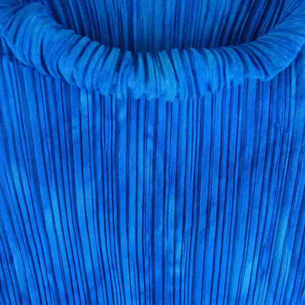 PLEATS PLEASE プリーツプリーズ イッセイミヤケ PP63-JK104 プリーツ加工 タイダイ染め ハイネック 長袖 カットソー ブルー系 F【中古】