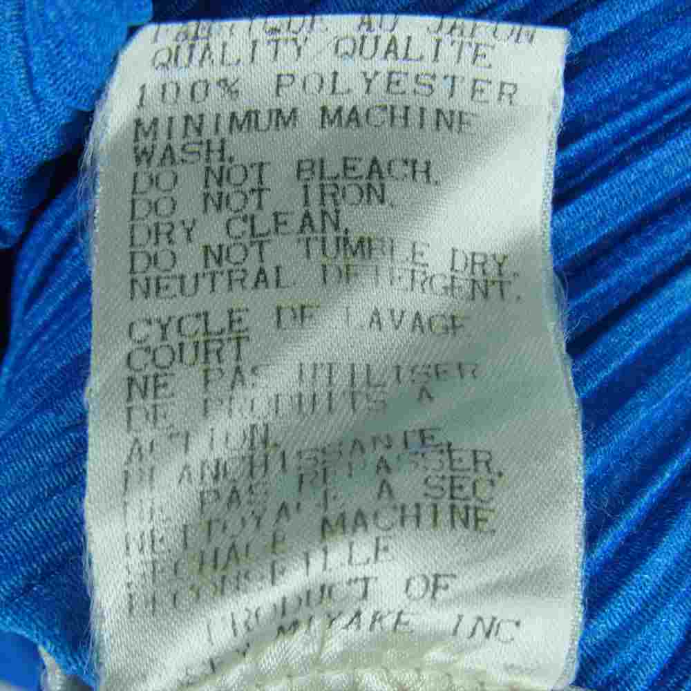 PLEATS PLEASE プリーツプリーズ イッセイミヤケ PP63-JK104 プリーツ加工 タイダイ染め ハイネック 長袖 カットソー ブルー系 F【中古】