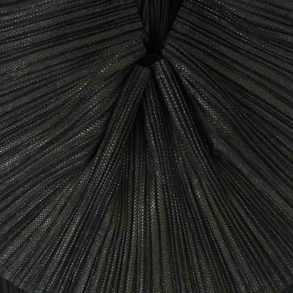 PLEATS PLEASE プリーツプリーズ イッセイミヤケ PP79JH464 プリーツ加工 ボリュームネック 長袖 マキシ丈 ワンピース ブラック系 4【美品】【中古】