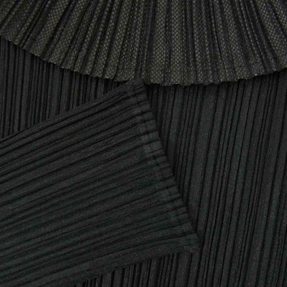 PLEATS PLEASE プリーツプリーズ イッセイミヤケ PP79JH464 プリーツ加工 ボリュームネック 長袖 マキシ丈 ワンピース ブラック系 4【美品】【中古】