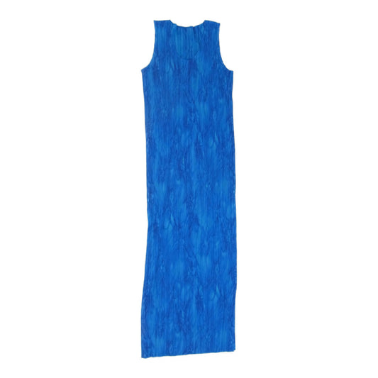 PLEATS PLEASE プリーツプリーズ イッセイミヤケ PP63-JH116 プリーツ加工 タイダイ染め サイドスリット ノースリーブ ワンピース ドレス ブルー系 3【中古】