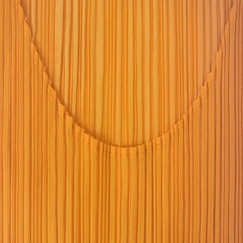 PLEATS PLEASE プリーツプリーズ イッセイミヤケ PP61-JH416 プリーツ加工 グラデーション サイドスリット ノースリーブ ワンピース ドレス オレンジ系 3【美品】【中古】