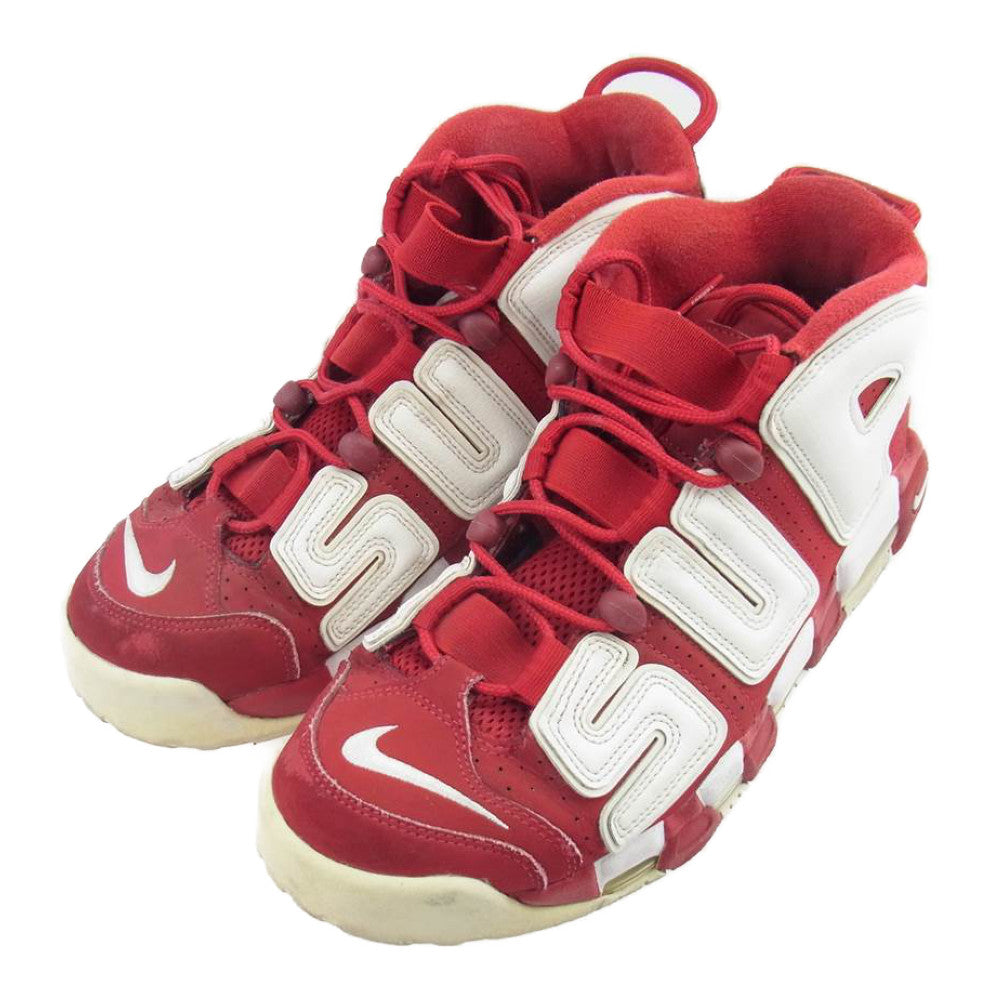 Supreme シュプリーム 902290-600 NIKE AIR MORE UPTEMPO ナイキ エア モア アップテンポ モアテン シュプテン レッド系 ホワイト系 27【中古】