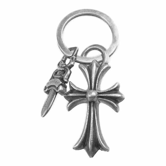 CHROME HEARTS クロムハーツ（原本無） CH CRS SML&No5 DGGR スモール クロス ダガー キーリング シルバー系【中古】