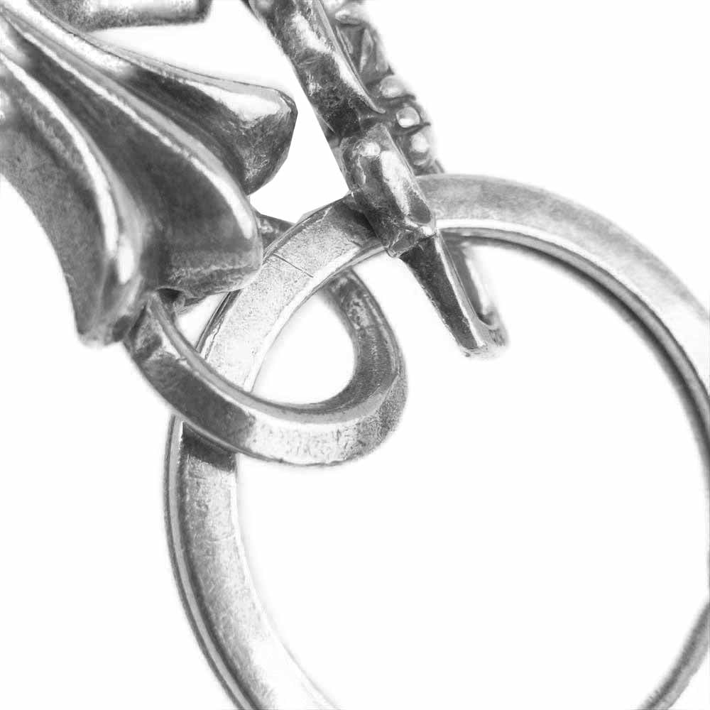 CHROME HEARTS クロムハーツ（原本無） CH CRS SML&No5 DGGR スモール クロス ダガー キーリング シルバー系【中古】