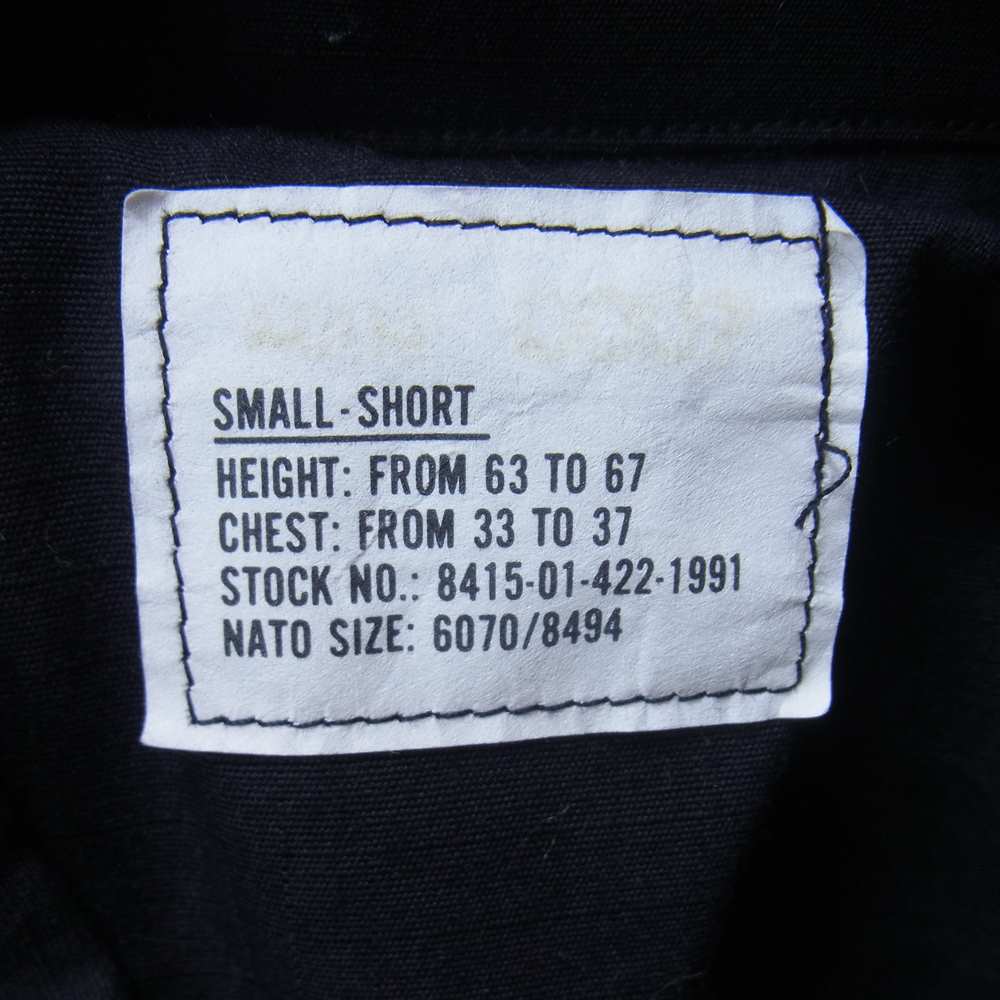 アメリカ軍 BDU JACKET ミリタリー リップストップ ジャケット ブラック系 S【中古】