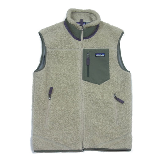 patagonia パタゴニア 18AW 23048 Classic Retro-X Vest クラシックレトロX フリース ベスト ベージュ系 S【中古】