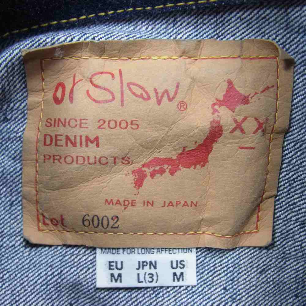 orSlow オアスロウ 2nd Type デニム ジャケット インディゴブルー系 L【中古】