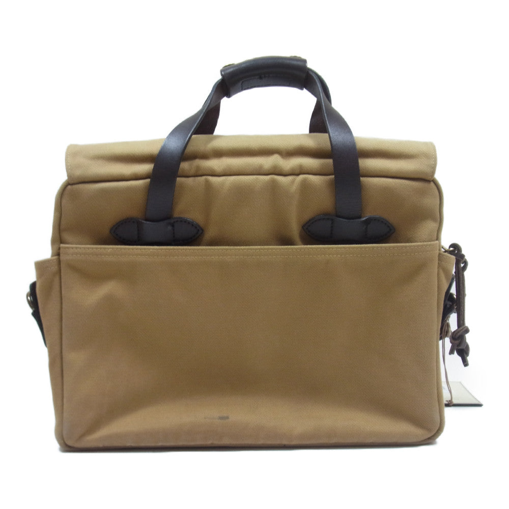 FILSON フィルソン Padded Computer Bag レザーハンドル キャンバス パデット コンピューター バッグ ライトブラウン系【中古】
