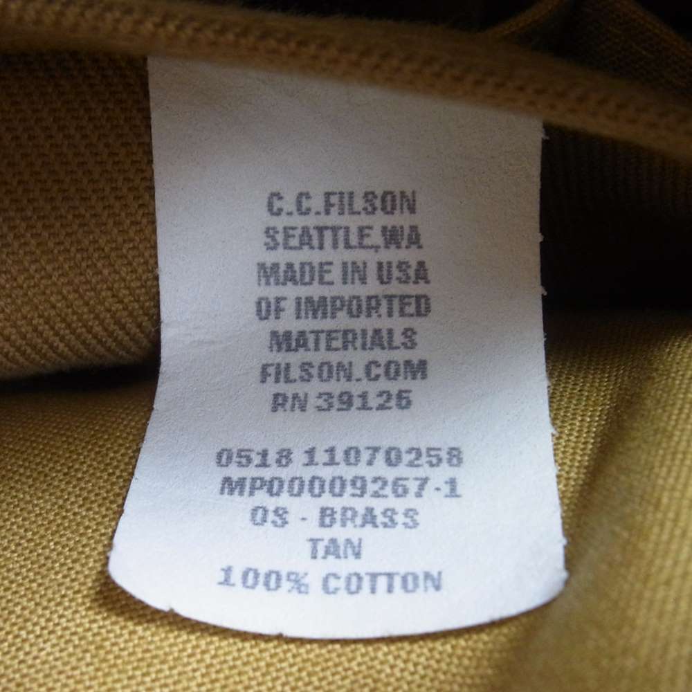FILSON フィルソン Padded Computer Bag レザーハンドル キャンバス パデット コンピューター バッグ ライトブラウン系【中古】