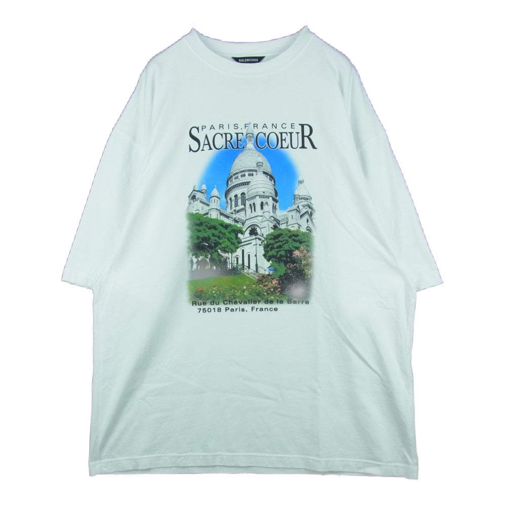 BALENCIAGA バレンシアガ 21SS 641614 TJVH6 Sacre Coeur アートワーク プリント 半袖 Tシャツ ホワイト系 S【中古】