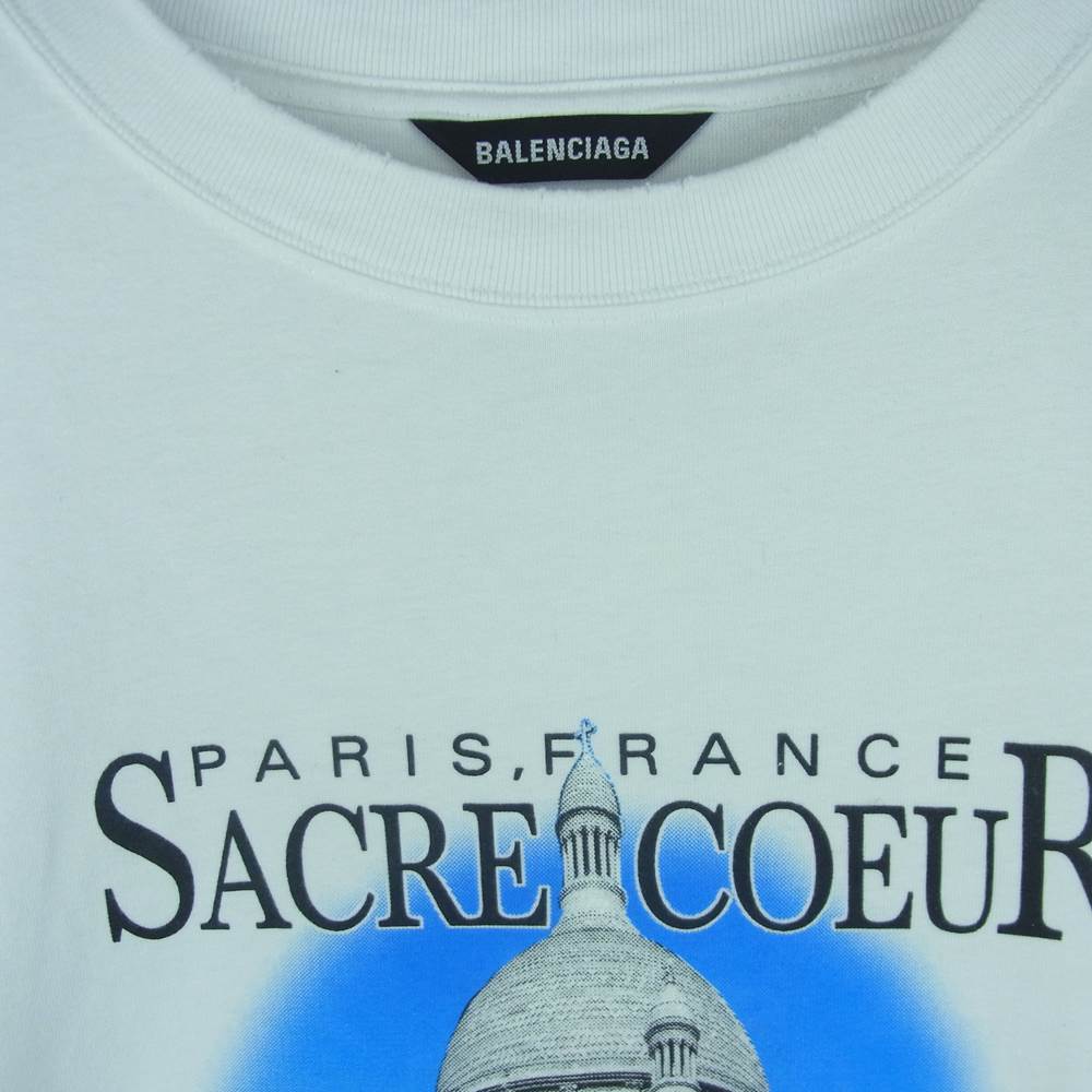 BALENCIAGA バレンシアガ 21SS 641614 TJVH6 Sacre Coeur アートワーク プリント 半袖 Tシャツ ホワイト系 S【中古】