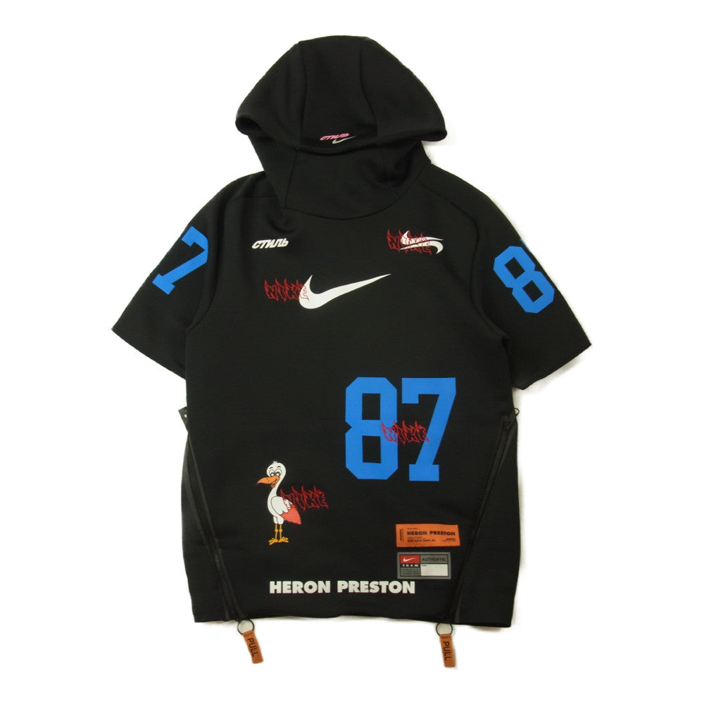 NIKE ナイキ CI2975-010 Heron Preston SS Pullover Hoodie Jacket ヘロンプレストン コラボ パーカー  ブラック系 S【新古品】【未使用】【中古】