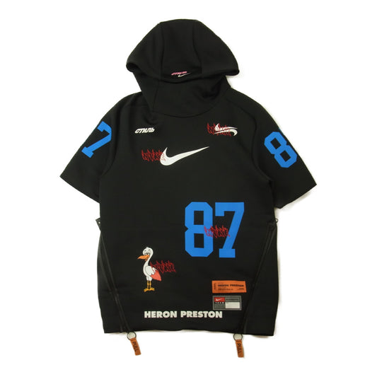 NIKE ナイキ CI2975-010 Heron Preston SS Pullover Hoodie Jacket ヘロンプレストン コラボ パーカー  ブラック系 S【新古品】【未使用】【中古】