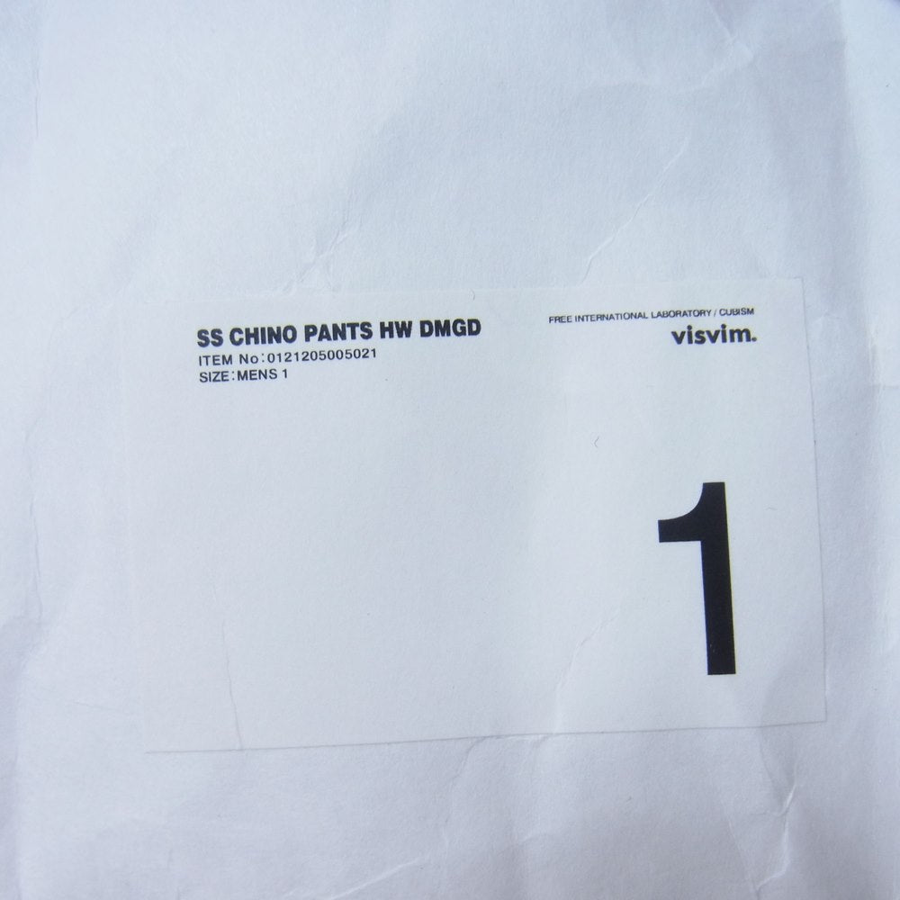 VISVIM ビズビム 21AW 0121205005021 SS CHINO PANTS HW DMGD デニム パンツ インディゴブルー系 1【中古】