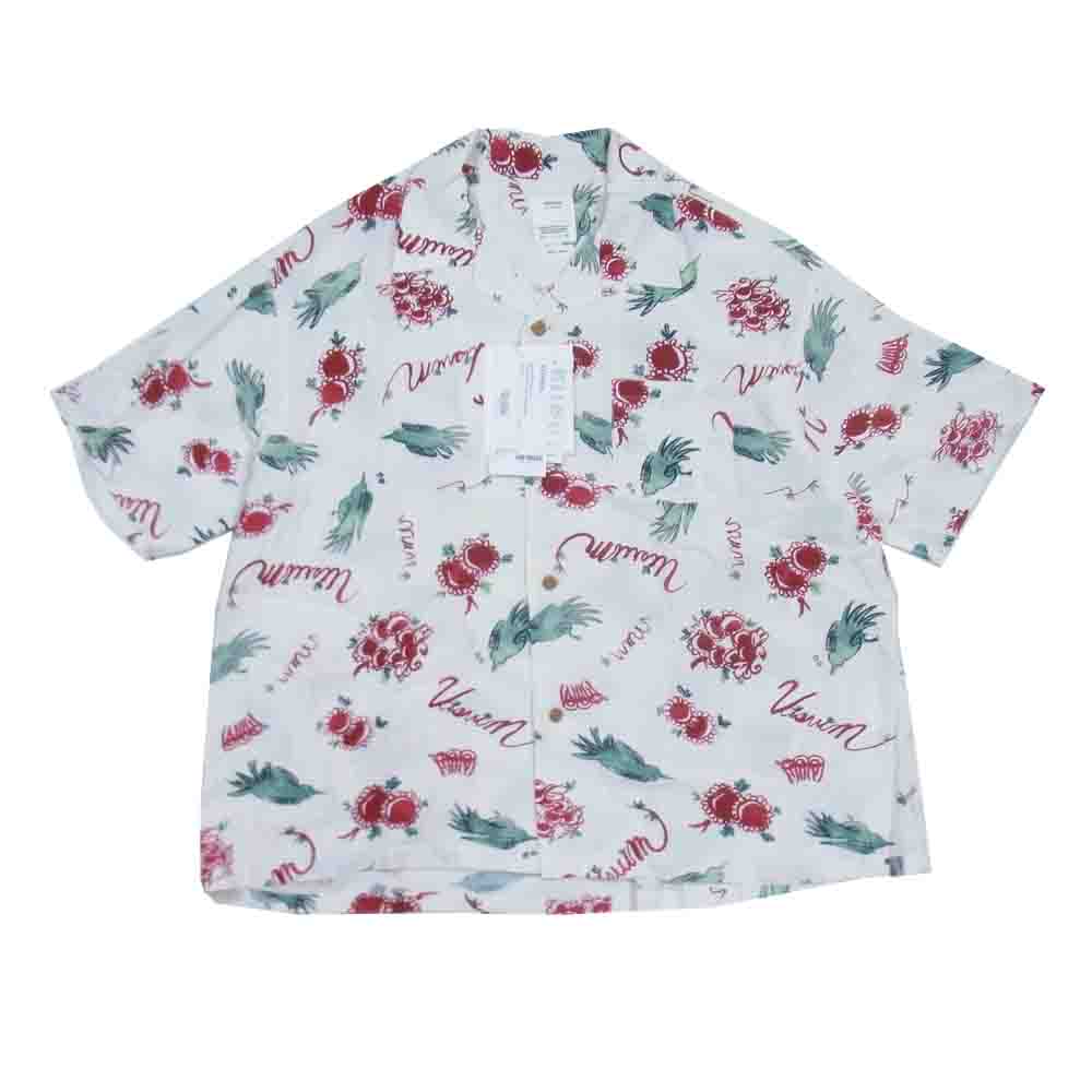 VISVIM ビズビム 22SS 0122105011017 WALLIS SHIRT S/S SUNNYBIRD 総柄 半袖 シャツ レッド系 1【美品】【中古】