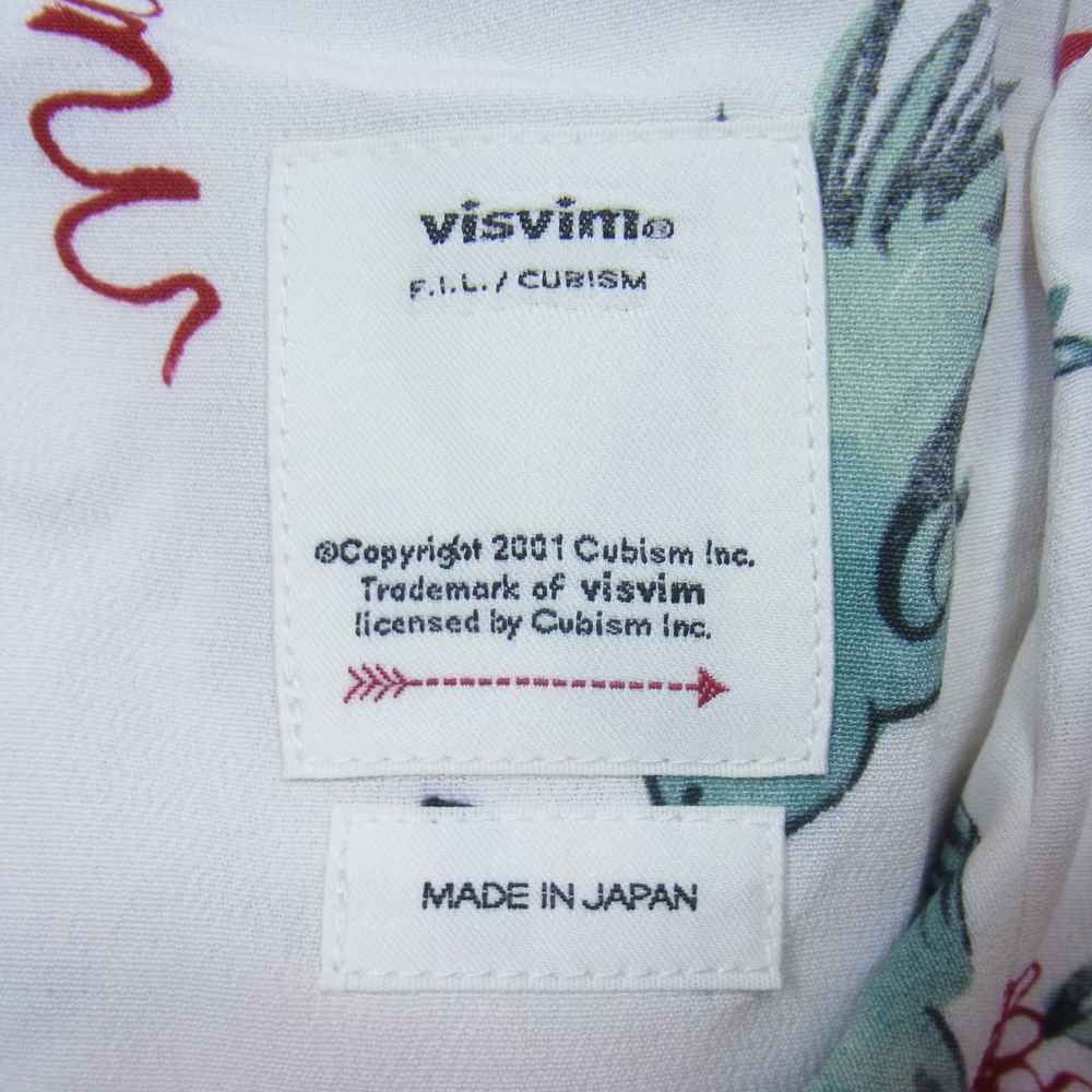 VISVIM ビズビム 22SS 0122105011017 WALLIS SHIRT S/S SUNNYBIRD 総柄 半袖 シャツ レッド系 1【美品】【中古】
