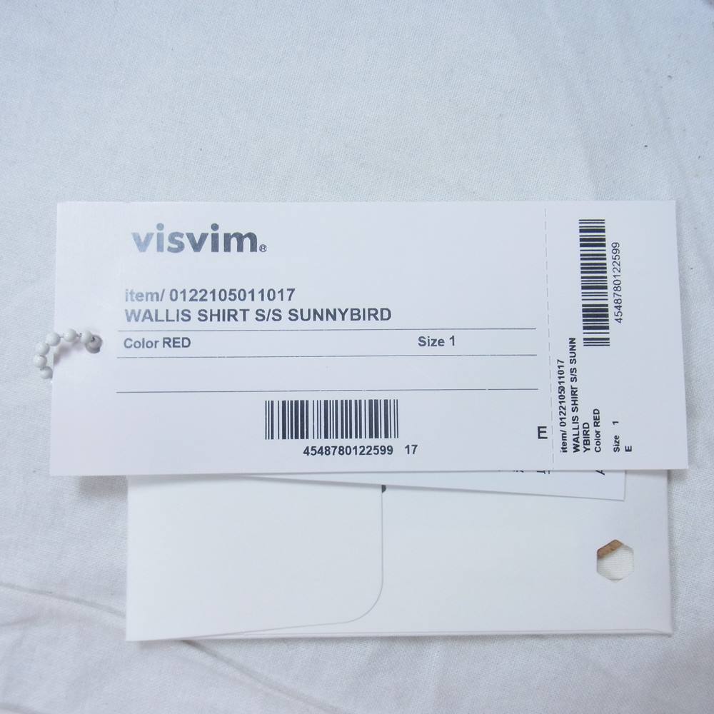 VISVIM ビズビム 22SS 0122105011017 WALLIS SHIRT S/S SUNNYBIRD 総柄 半袖 シャツ レッド系 1【美品】【中古】
