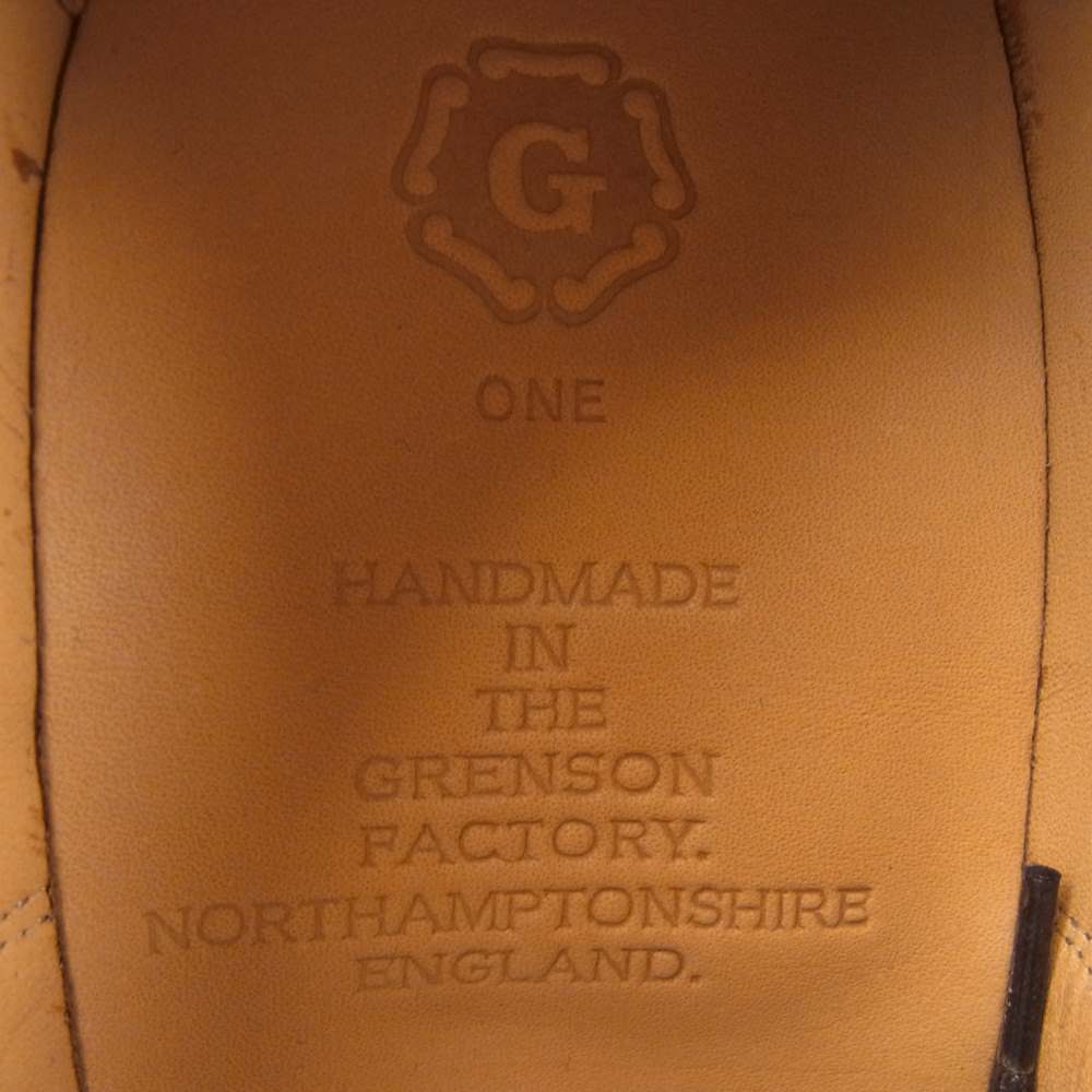 グレンソン 22346 LONDON ロンドン コニャック ストレートチップ レザー シューズ ブラウン系 6.5【新古品】【未使用】【中古】
